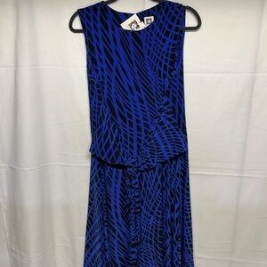 Anne Klein Blue and Black Dress